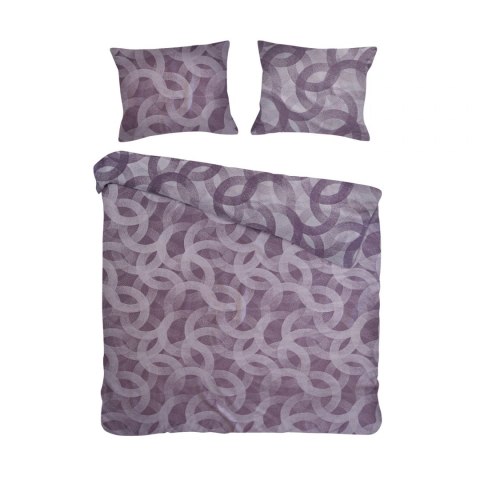 Pościel bawełniana SPOTY PURPLE 160x200 COTTONLOVE JACQUARD