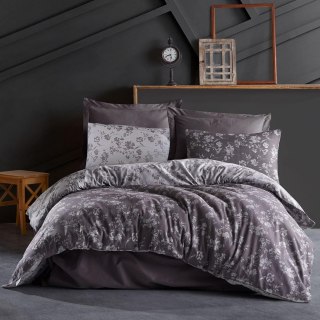 Pościel bawełniana SPRING ANTHRACITE 160x200 COTTONLOVE JACQUARD