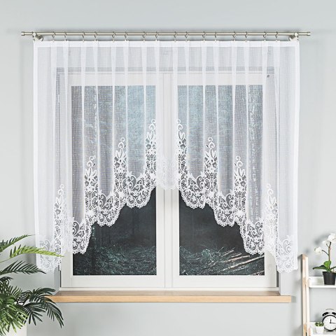 Firanka gotowa żakardowa BERENIKA rozmiar 140x300 cm kolor biały