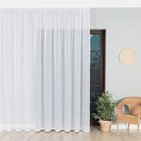 Firanka fantazyjna z ołowianką na metry wysokość 280 cm kolor biały