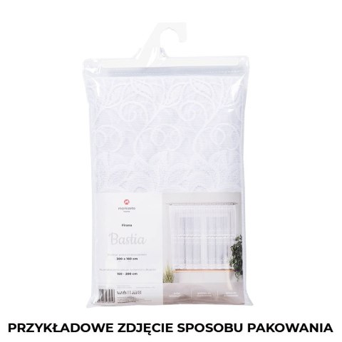 Firanka gotowa żakardowa BASTIA 140x320 cm kolor biały