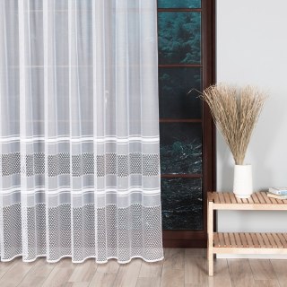 Firanka żakardowa na metry 018601 wysokość 250 cm kolor biały