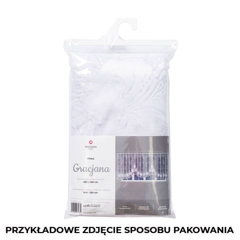 GRACJANA Firanka gotowa, szerokość 500 x wysokość 160cm, kolor 001 biały 017175/000/001/160500/1