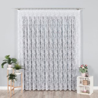 Firanka żakardowa na metry 090375 wysokość 250 cm kolor biały