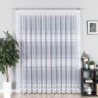 Firanka żakardowa na metry 018960 wysokość 250 cm kolor biały