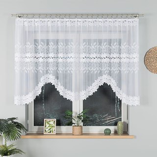 Firanka gotowa żakardowa BASTIA rozmiar 120x300 cm kolor biały