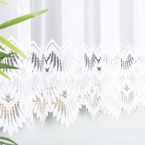 Firanka żakardowa 018989, wysokość 170 cm, kolor biały. Klasyczny design i elegancja, które ożywią Twoje wnętrze.