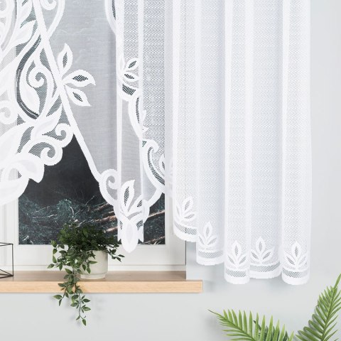 Firanka gotowa żakardowa POLA rozmiar 160x400 cm kolor biały