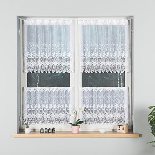 Zazdrostka żakardowa na metry 018960 wysokość 70 cm kolor biały