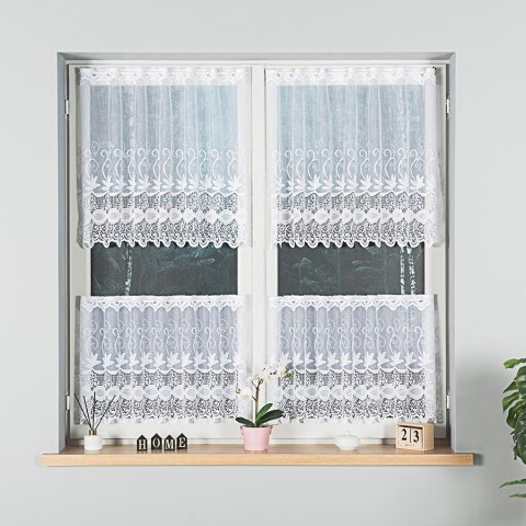 Zazdrostka żakardowa na metry 018960 wysokość 70 cm kolor biały