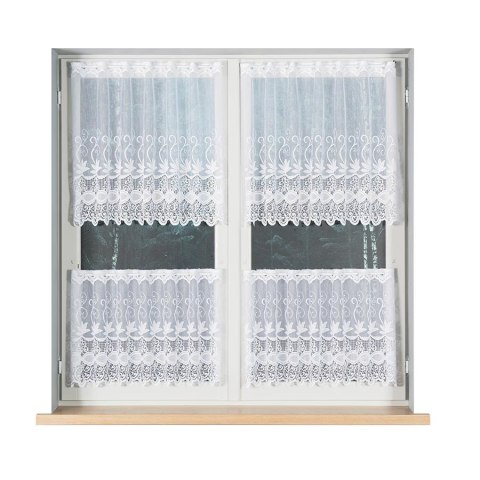 Zazdrostka żakardowa na metry 018960 wysokość 70 cm kolor biały