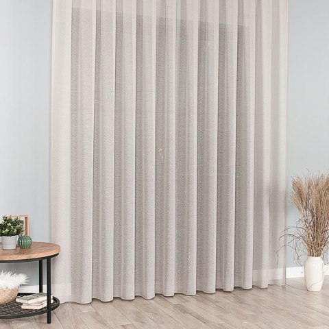 Firanka fantazyjna z ołowianką na metry wysokość 300 cm kolor beżowy