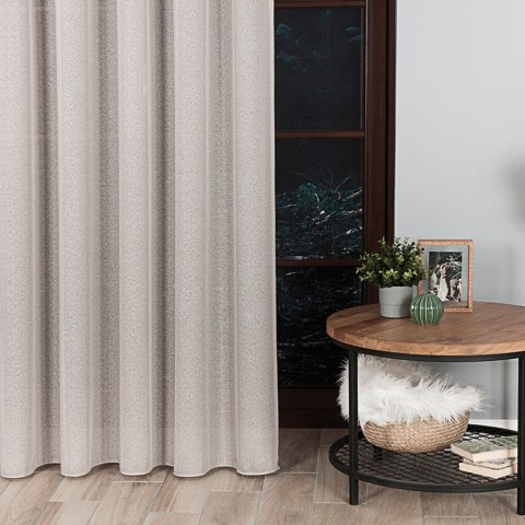 Firanka fantazyjna z ołowianką na metry wysokość 300 cm kolor beżowy