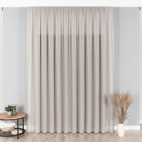 Firanka fantazyjna z ołowianką na metry wysokość 300 cm kolor beżowy