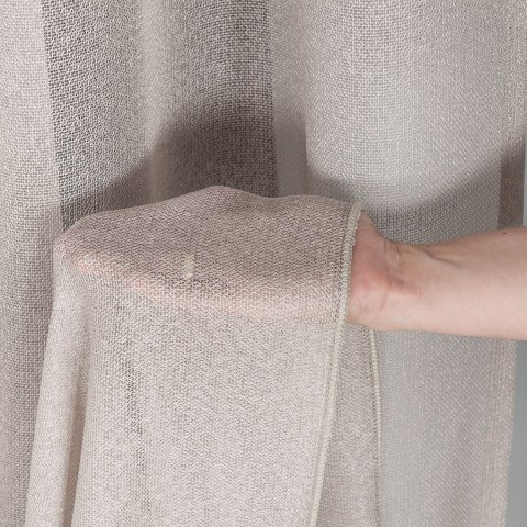 Firanka fantazyjna z ołowianką na metry wysokość 300 cm kolor beżowy