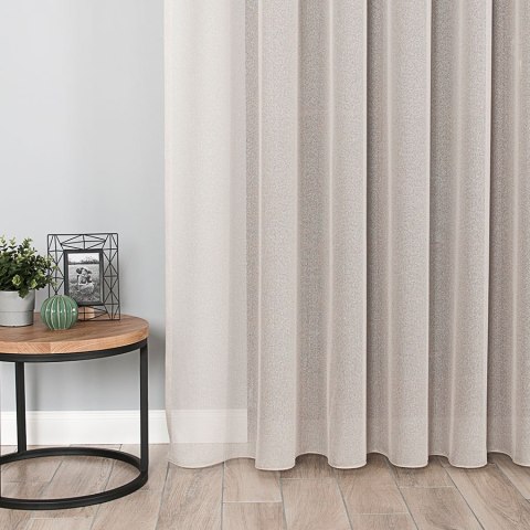 Firanka fantazyjna z ołowianką na metry wysokość 300 cm kolor beżowy