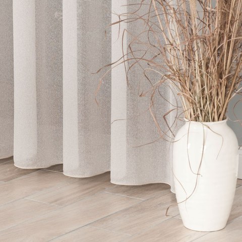 Firanka fantazyjna z ołowianką na metry wysokość 300 cm kolor beżowy