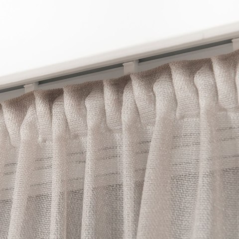 Firanka fantazyjna z ołowianką na metry wysokość 300 cm kolor beżowy