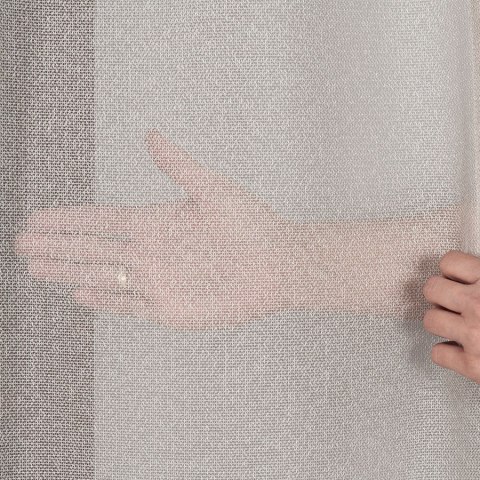 Firanka fantazyjna z ołowianką na metry wysokość 300 cm kolor beżowy