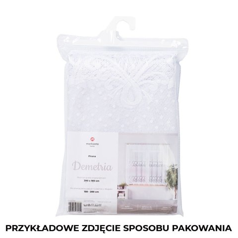 Gotowa Firanka żakardowa 300x160cm, kolor biały