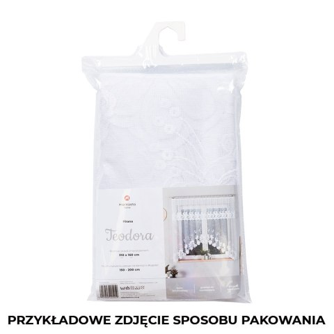 TEODORA Firanka żakardowa gotowa, szerokość 300 x wysokość 120cm, kolor 001 biały 005099/FBL/001/300120/1