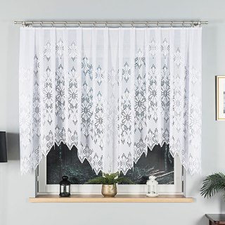 Firanka gotowa żakardowa EMILIA rozmiar 140x340 cm kolor biały