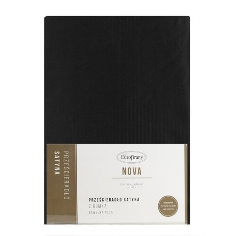 Prześcieradło z gumką 100x200 cm kolor czarny