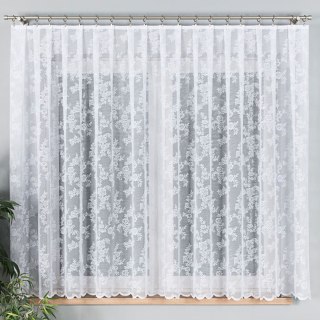 Firanka żakardowa na metry 090375 wysokość 160 cm kolor biały