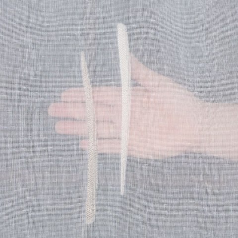 Firanka fantazyjna ze wzorem po całości z ołowianką, wysokość 320cm, kolor 018 biały z beżowym 027410/OLO/018/000320/1