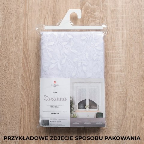 Gotowa Firanka żakardowa 300x140cm kolor biały