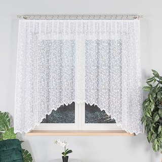 Firanka żakardowa odpasowana ze wzorem po całości ZUZANNA 300x160cm kolor biały