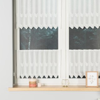 Zazdrostka haftowana panelowa na metry wysokość 40 cm kolor kremowy