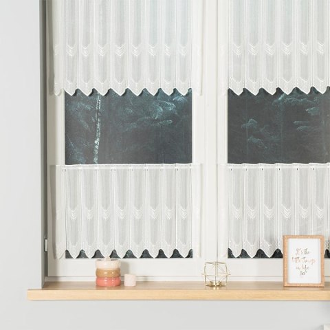 Zazdrostka haftowana panelowa na metry wysokość 40 cm kolor kremowy