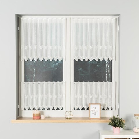 Zazdrostka haftowana panelowa na metry wysokość 40 cm kolor kremowy