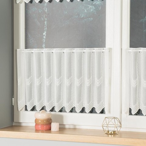 Zazdrostka haftowana panelowa na metry wysokość 40 cm kolor kremowy