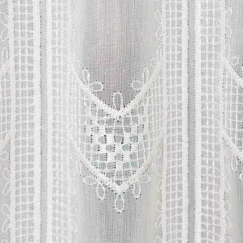 Zazdrostka haftowana panelowa na metry wysokość 40 cm kolor kremowy