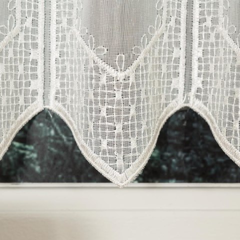 Zazdrostka haftowana panelowa na metry wysokość 40 cm kolor kremowy