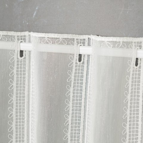 Zazdrostka haftowana panelowa na metry wysokość 40 cm kolor kremowy