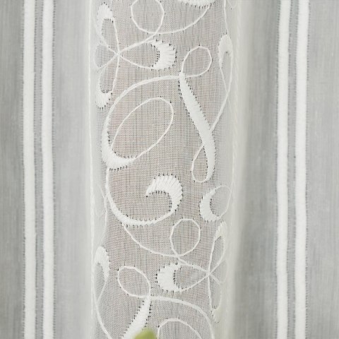 Zazdrostka haftowana panelowa na metry wysokość 40 cm kolor kremowy