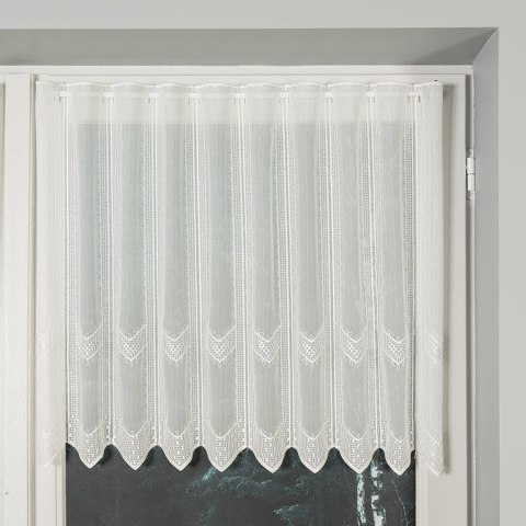 Zazdrostka haftowana panelowa na metry wysokość 60 cm kolor kremowy