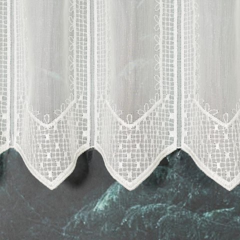 Zazdrostka haftowana panelowa na metry wysokość 60 cm kolor kremowy