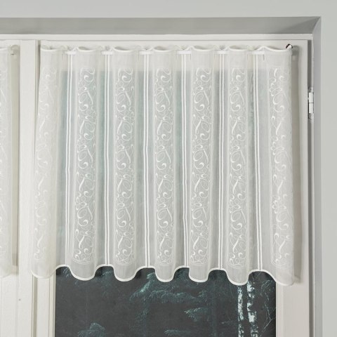 Zazdrostka haftowana panelowa na metry wysokość 60 cm kolor kremowy