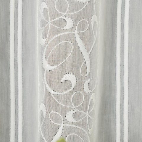 Zazdrostka haftowana panelowa na metry wysokość 60 cm kolor kremowy