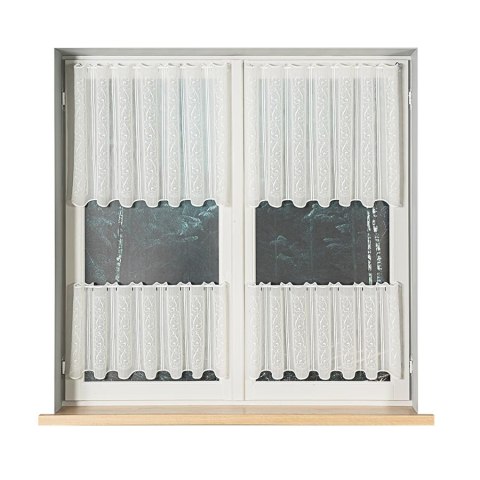 Zazdrostka haftowana panelowa na metry wysokość 60 cm kolor kremowy