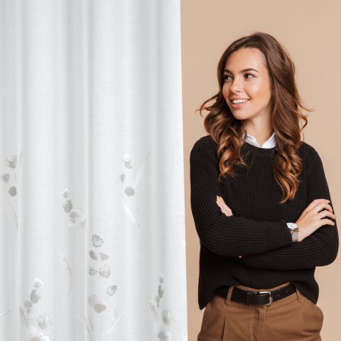 FIRANA GOTOWA ISABEL 140X250 CM BIAŁY