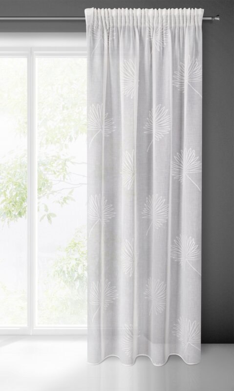 FIRANA GOTOWA JANE NA TAŚMIE 140X270 CM BIAŁY