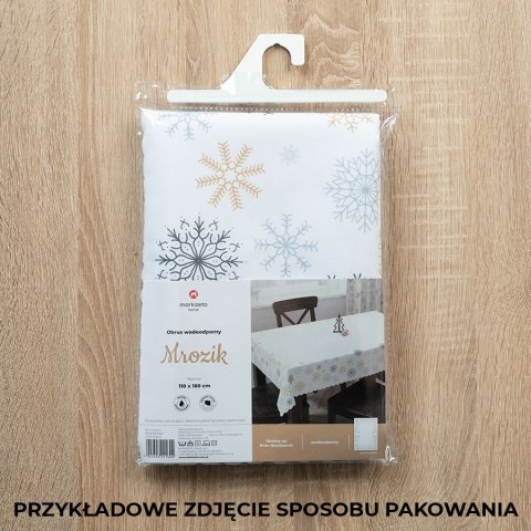 ŚNIEŻKI Bieżnik wodoodporny VELVET, 40x140cm, kolor 030 pudrowy różowy ze srebrnym zdobieniem TBN001/KSP/030/040140/1