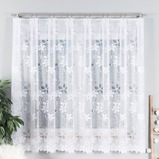 Firanka żakardowa na metry 049885 wysokość 180 cm kolor biały