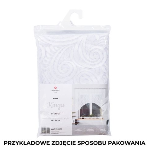 KINGA Firanka żakardowa gotowa, szerokość 300 x wysokość 140cm, kolor 001 biały 023391/FBL/001/300140/1