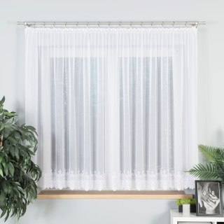 Firanka haftowana na metry 008240 wysokość 160 cm kolor biały